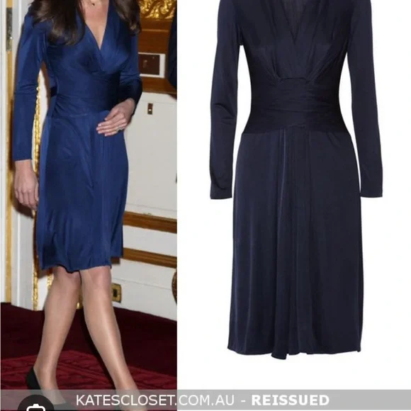 Issa London *Kate Middleton Engagement Dress* Silk Jersey Wrap Effect NWT   - sanvalentin.cl